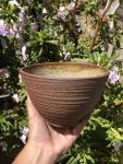 Oval Red & White Stoneware Bowl