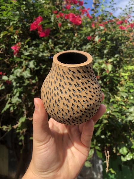 Rustic Carved Bud Vase - Made to Order picture