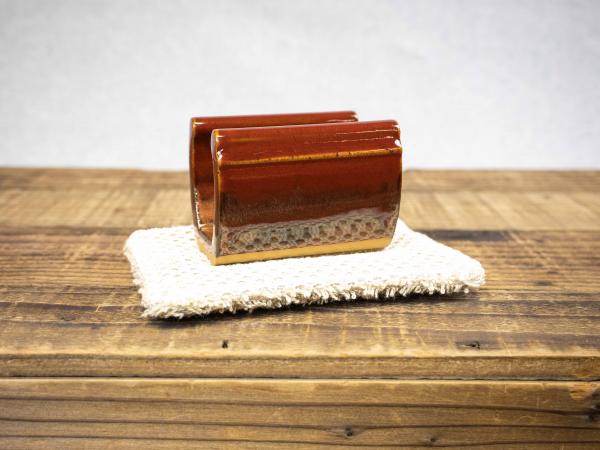 Pottery Sponge Holder, Deep Red picture
