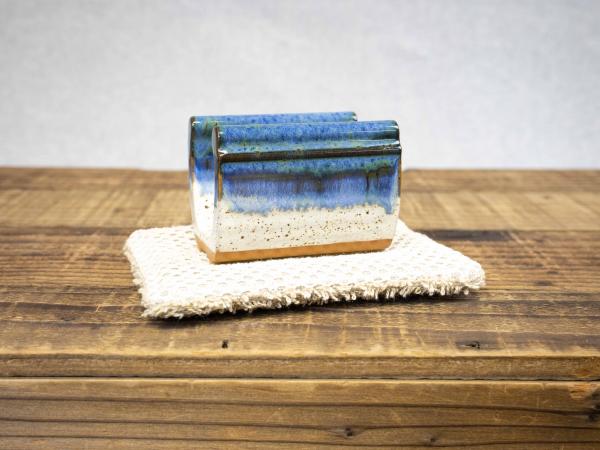 Pottery Sponge Holder, Ocean Blue picture