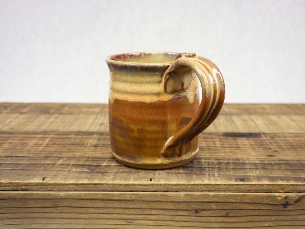 Wheel Thrown Pottery Mug, Tan Leather picture