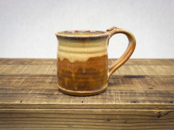 Wheel Thrown Pottery Mug, Tan Leather picture