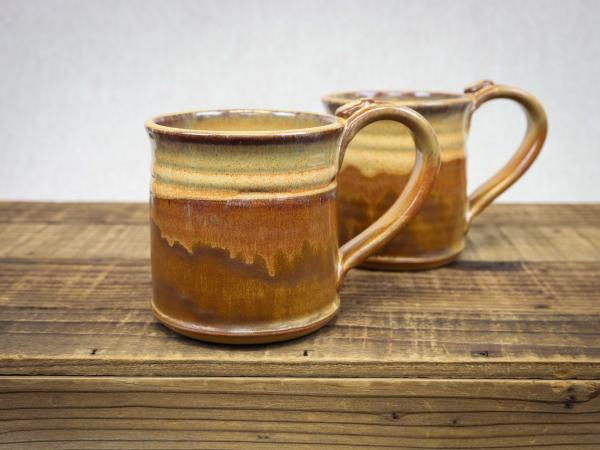 Wheel Thrown Pottery Mug, Tan Leather picture