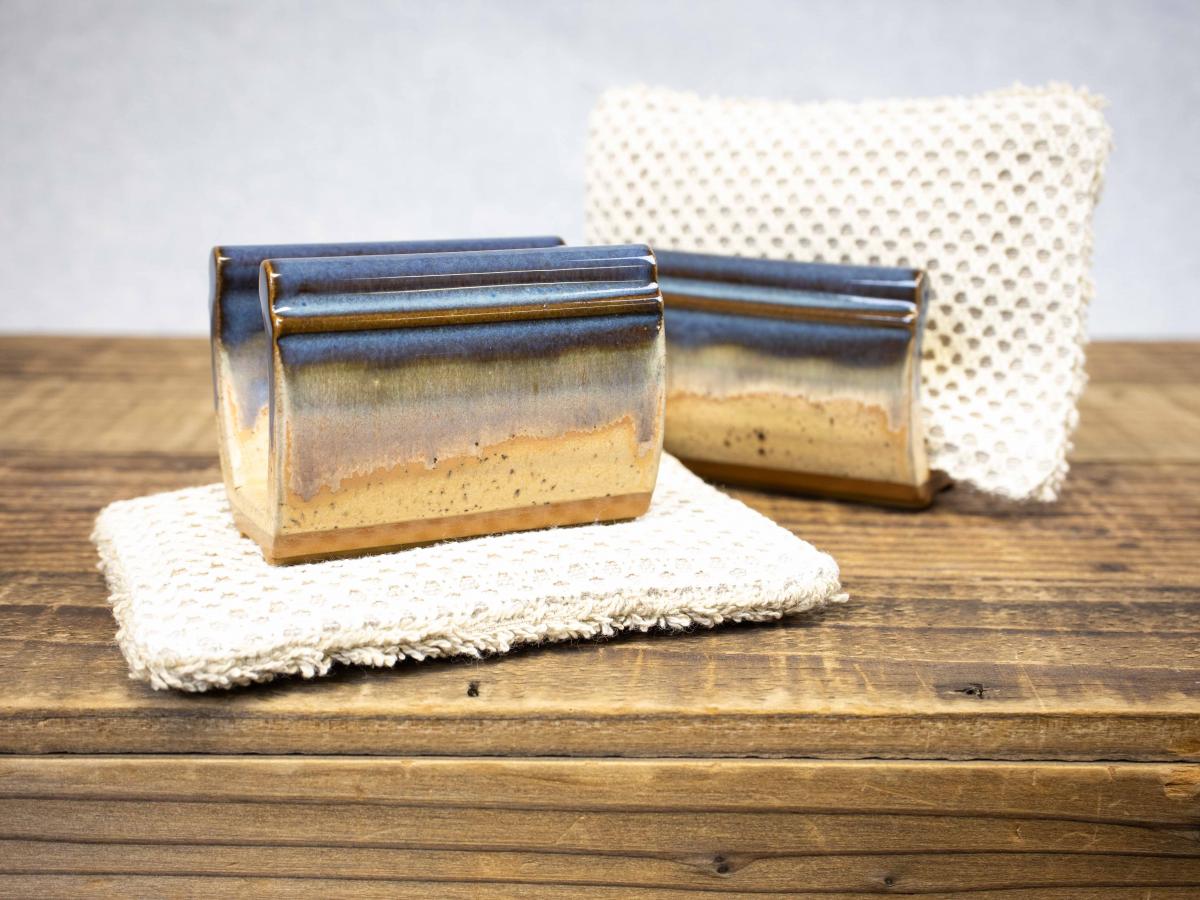 Pottery Sponge Holder, Denim Blue picture
