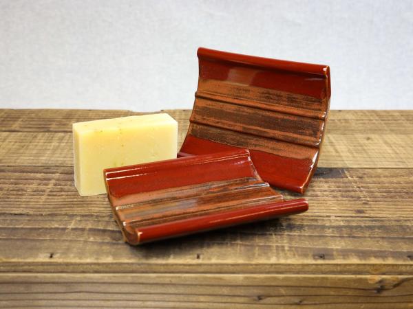 Pottery Soap Dish, Deep Red picture