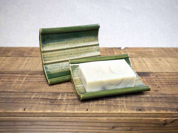 Pottery Soap Dish, Celedon Green picture
