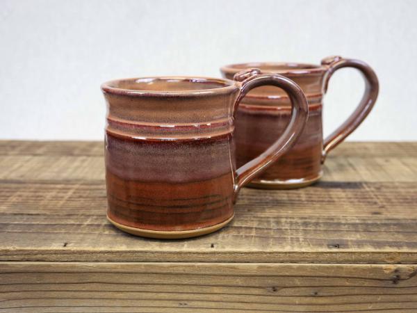 Wheel Thrown Pottery Mug, Smokey Plum