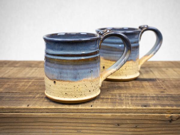 Wheel Thrown Pottery Mug, Denim Blue