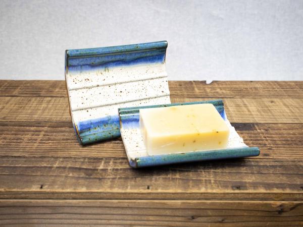 Pottery Soap Dish, Ocean Blue picture