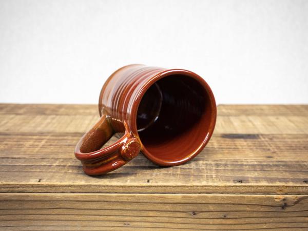 Wheel Thrown Pottery Mug, Deep Red picture