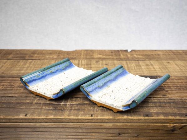 Pottery Soap Dish, Ocean Blue picture