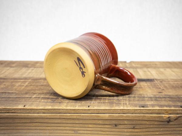 Wheel Thrown Pottery Mug, Deep Red picture