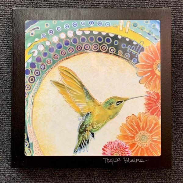 Hummingbird on Metal (8x8) picture