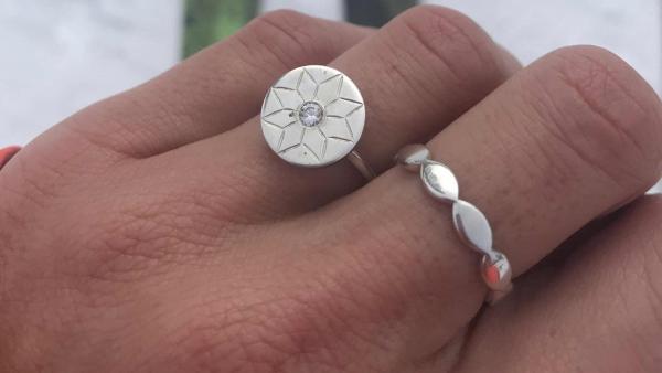 Stackable Florae Band, Silver picture