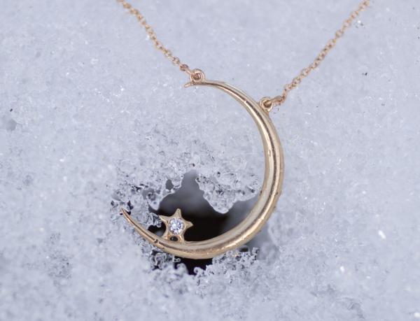 Luna Necklace, Silver & Diamond picture