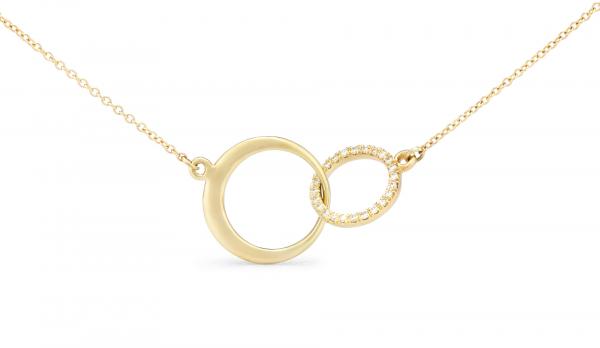 Orbit Necklace, Gold & Diamonds