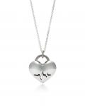 Heart Beat Necklace, Silver