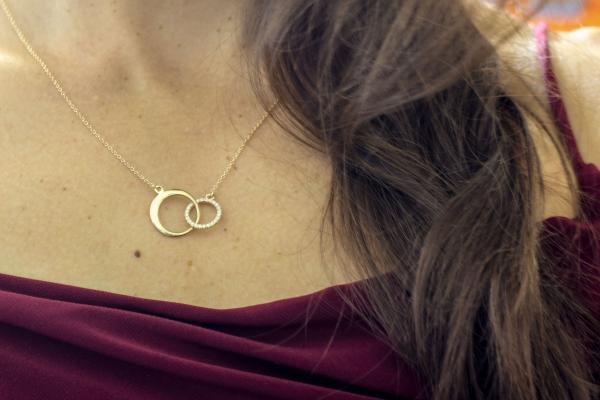 Orbit Necklace, Gold & Diamonds picture