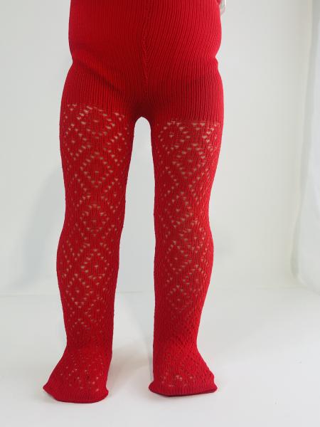 Diamond Red Colored Tights for 18-in Dolls