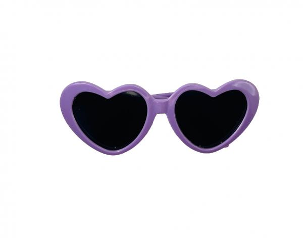 Purple Heart-Shaped Sunglasses for 18-inch Doll picture