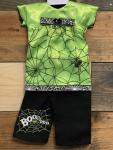 Green Spider Web 2-piece Outfit Halloween for 18-inch Dolls