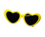 Yellow Heart-Shaped Sunglasses for 18-inch Doll