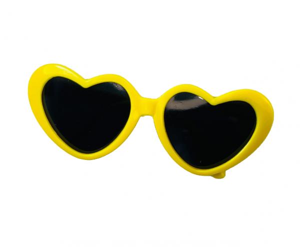 Yellow Heart-Shaped Sunglasses for 18-inch Doll picture