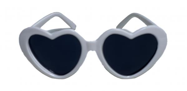 White Heart-Shaped Sunglasses for 18-inch Doll picture