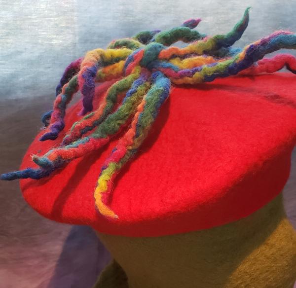 Red Beret with Dreadlocks picture