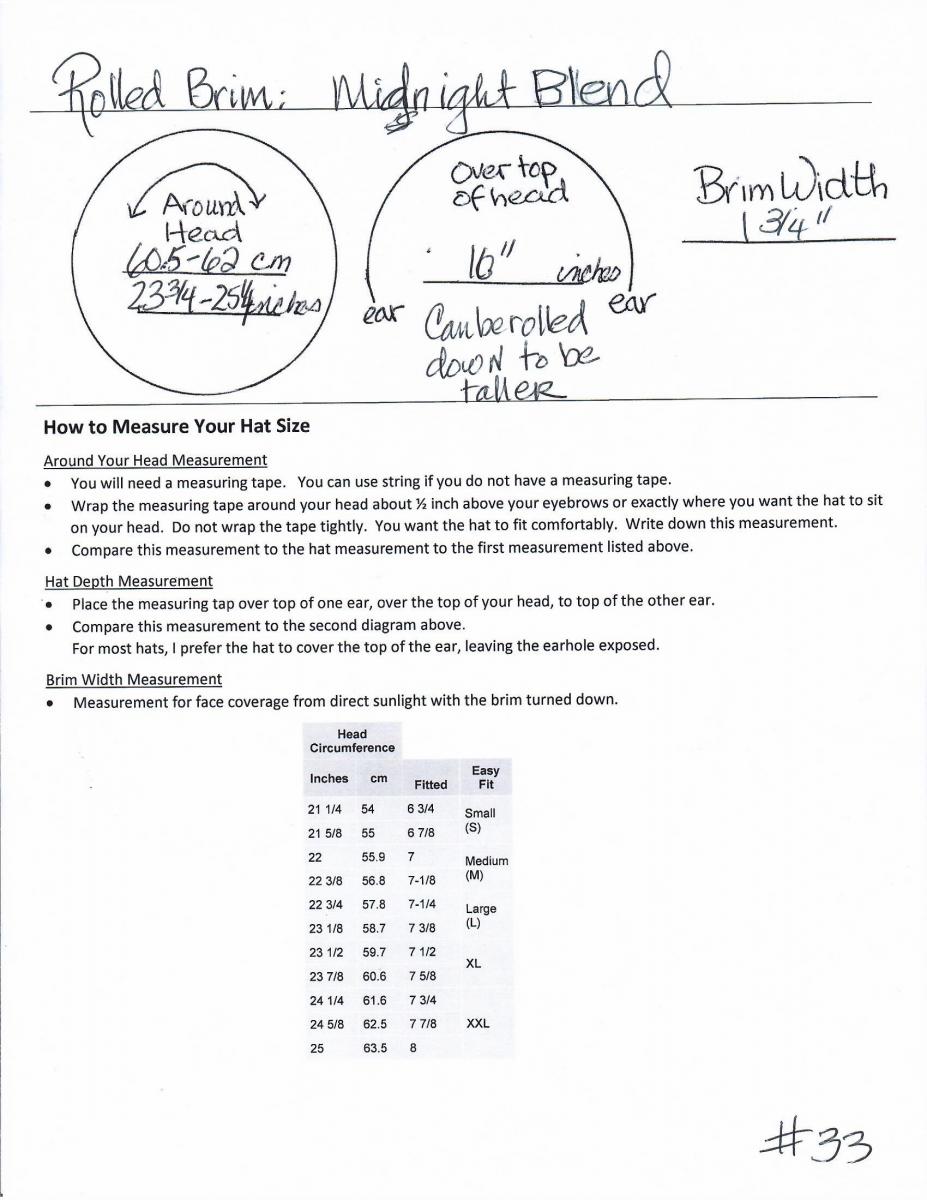 Midnight Blend Rolled Brim picture