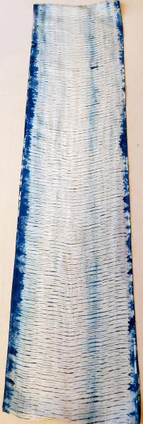 Shibori Pleat Dyed Infinite Silk Scarf #025 picture