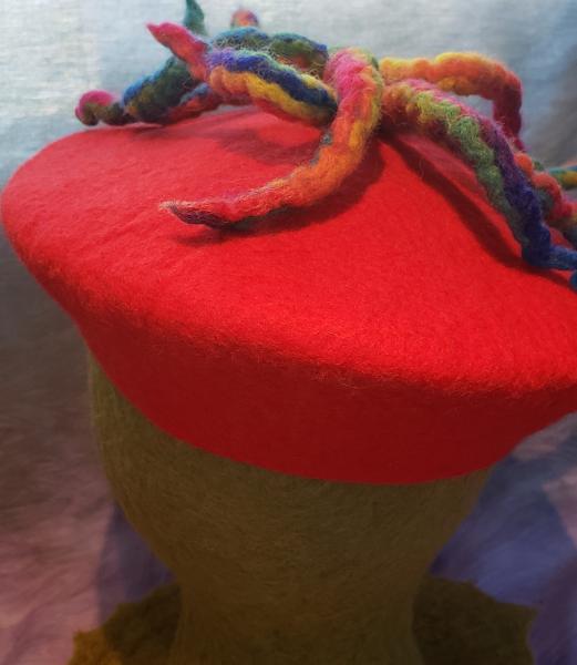 Red Beret with Dreadlocks picture