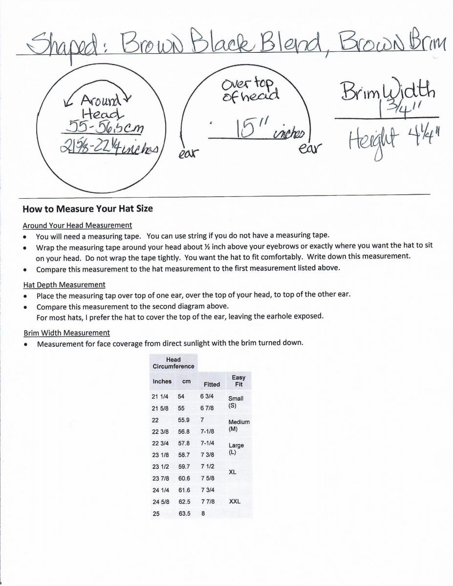 Shaped-Brown Black Blend, Brown Brim picture