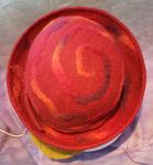 Spiral Brick Red Wide Brim