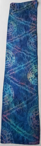 Shibori Stitch Resist Indigo Silk Scarf #023