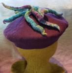 Beret-Purple with Dreadlocks