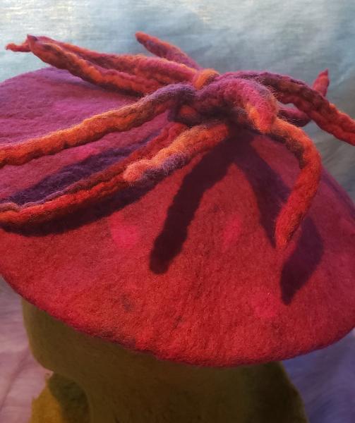 Beret-Magenta Purple Blend with Dreadlocks picture