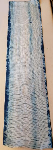 Shibori Pleat Dyed Infinite Silk Scarf #025 picture