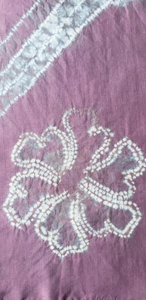 Shibori Stitch Resist Silk Scarf #012 picture