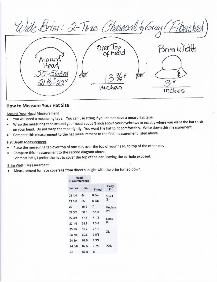 2-Tone Fibershed Charcoal & Gray Wide Brim #2 picture