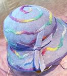 Swirl Blue Wide Brim