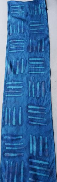 Batik Block Stripes Silk Scarf #003 picture