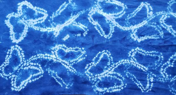 Shibori Butterflies  Silk Scarf #019 picture