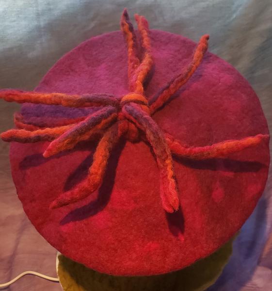 Beret-Magenta Purple Blend with Dreadlocks picture