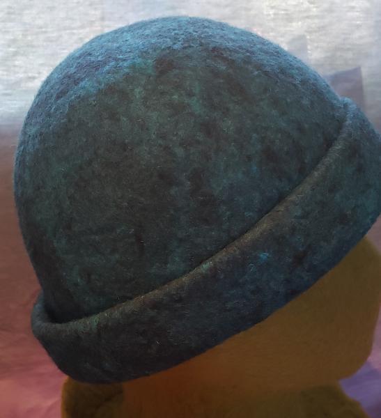 Teal & Black Blend Rolled Brim picture