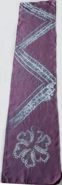 Shibori Stitch Resist Silk Scarf #012 picture