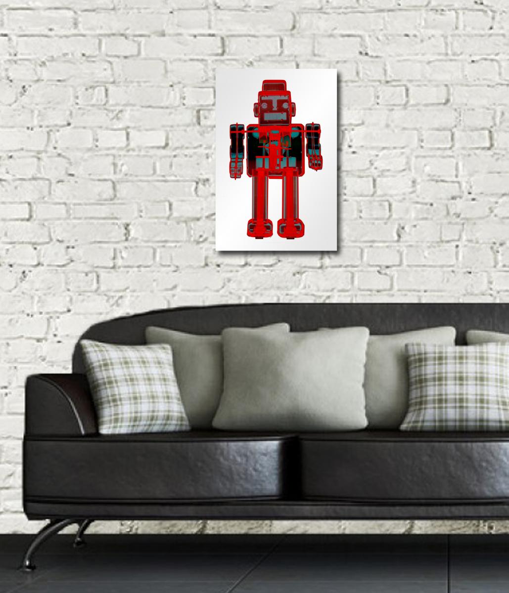 4J4X Robot X-ray art - Print on Aluminum picture