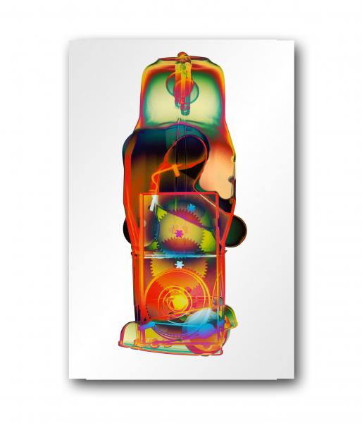 3N2O Robot X-ray art - Printed on Aluminum picture