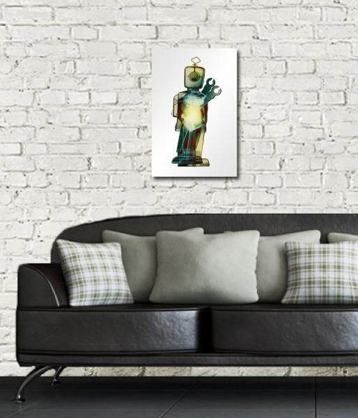 D4X Robot X-ray art - Printed on Aluminum picture