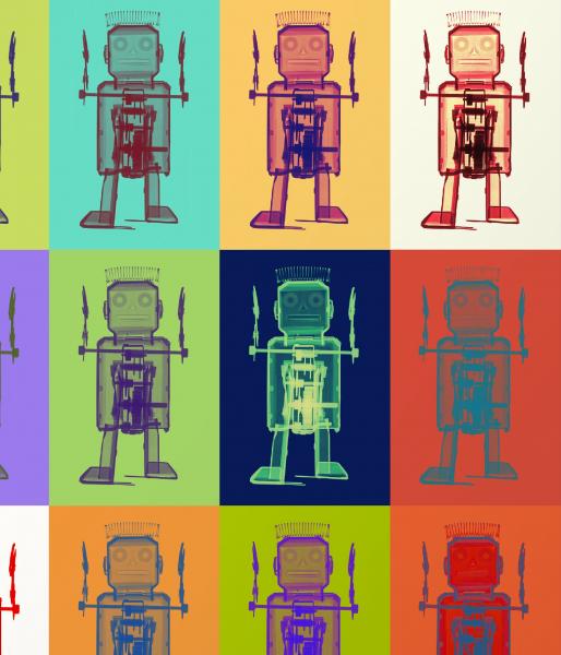 36 Robots X-ray art - Aluminum Print picture